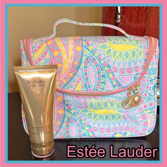 Estee Lauder Other - Estée Lauder Colorful Paisley Cosmetic Bag with Re-Nutriv Hand Crème